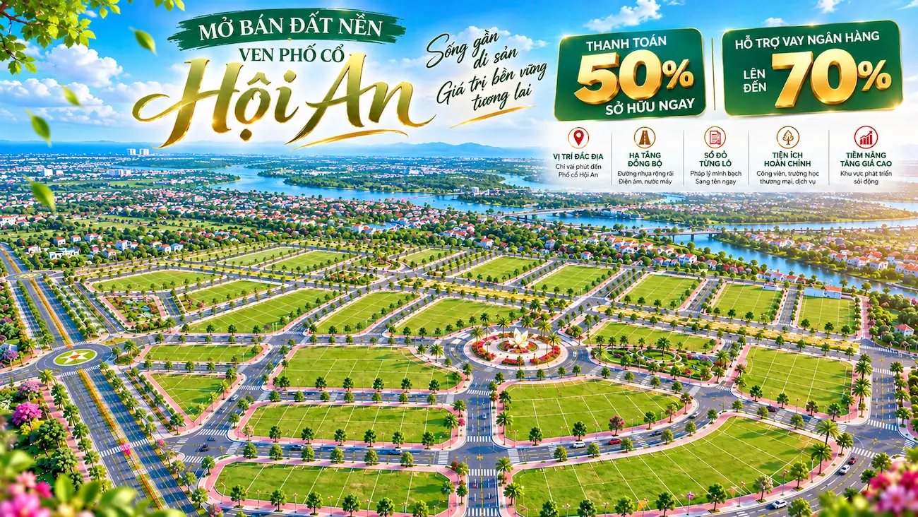 Chính sách bán hàng New Green Villa Hội An – thanh toán 50% sở hữu ngay, hỗ trợ vay 70%